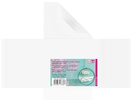 efco Transparentpapier Faltpapier Extra stark 50x70 cm Papier Ganzjährig Falten Basteln Kreativpapier 7,5 x 15 cm