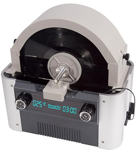 Pulitore Ad Ultrasuoni Professionale, Pulitore Sonico da 6 Litri, Rotazione Automatica, Riscaldamento Temporizzato, Decontaminazione Ad Alta Frequenza 49 KHZ, può Pulire 10 Dischi in Vinile