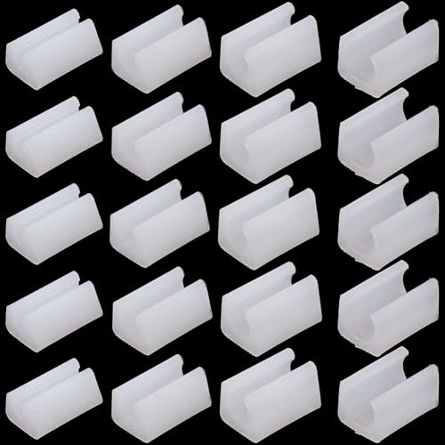 GORGECRAFT 40pz 4 misure Rettangolari per Gambe Della Sedia Protezioni per Piedini per Mobili In Plastica Bianca Pavimento Antiscivolo Gambe per Sedie Punte Cappucci A Forma Rumore 7.5-13 mm