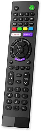 Philips SRP4020/10 - Telecomando di ricambio, sostituzione del telecomando della TV Sony, compatibilità totale con Sony e TV Philips, Smart TV, LCD, LED, plasma, ect.., colore nero (ricondizionato)