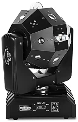 Moving Head Beam Light, LED RGBW 360° Rotation, LED Rotation Disco licht, Bühnenlicht mit DMX512 und Sound aktiviert Partylicht,mit für Party Disco Club Hochzeit