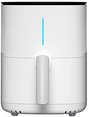 MZGDONGF Horno eléctrico Air Fryer, 5 l, 1500 W, freidora de Aire eléctrica para Hornear/Asar, 10 ajustes preestablecidos de cocción, Color Blanco Necesario Safehappy