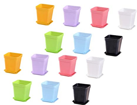 SUPVOX 20juegos Maceta Multiusos para Suculentas Plástico Unidades Diseño Elegante y Duradera Colores Aleatorios