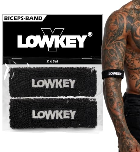 Bizeps Band Oberarm Schweißband Set I 2er Pack Sport Mini Schweissband I Elastisches Armband zur Schweißabsorbation für Football Basketball Baseball Tennis I NFL Biceps Band Accessoires