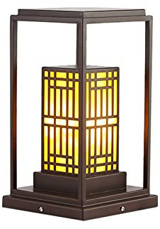 YYUINU Rasenlampe Im Freien, Raumhohe Dekorative Hofbeleuchtung Im Innenhof, Wasserdichter Außenlampenkörper Aus Edelstahl, Einfache Installation,Height 36cm