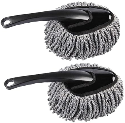 JECOMPRIS 2 unidades de cepillo de cera para coche, ranura de ventilación, cepillo de limpieza, plumero para coche, plumero para la limpieza interior del coche, plumero interior, plumero