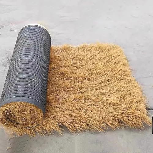 Rollos de techo de paja de palma, 0,5 x 14 m, plástico sintético de polietileno para persianas de pato, valla de césped, decoración de patio, fiesta en la playa, pacas de heno