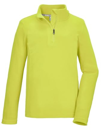 killtec Jungen Fleeceshirt mit Stehkragen und Reißverschluss KSW 248 BYS FLC SHRT, Lime, 152, 43382-000