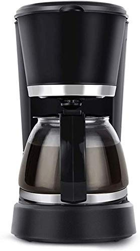 Machine à Café, Machine à Café Filtre, Cafetière Goutte à Goutte avec Cruche en Verre de 0,6 l (6 Tasses), Fonction Minuterie, Protection Contre L'Ébullition, 550W, Filtre Lavable; Noir, Compa Intére