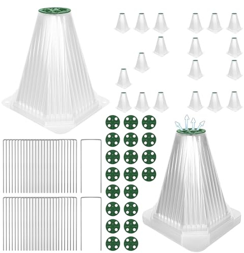 Sucritude Campanas De Protección para Plantas De Jardín,Cubierta En Forma De Campana para Protección contra Animales - Protector con Clavos de Suelo y Agujeros de Ventilación para Tomate Fresa Flor y