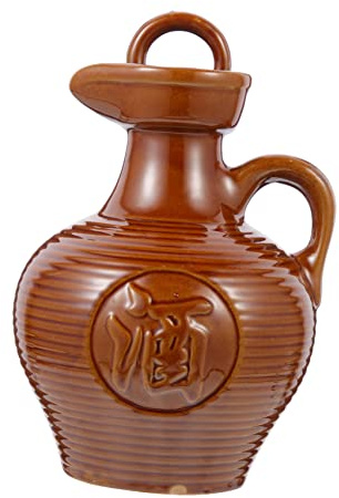 TOYANDONA Recipiente para Beber Vino Jarra de Vino de Cerámica 500 Ml de Barro Vintage Hogar Uso en Cocina y Comedor