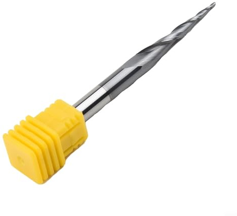 Filteilect Einschneidiger Kegel-Kugelfräser, R0,5 Radius, 6 mm Schaft, 30,5 mm Schnittlänge, 75 mm Gesamtlänge, für HRC55 gehärteten Stahl, kompatibel mit CNC-Fräsen