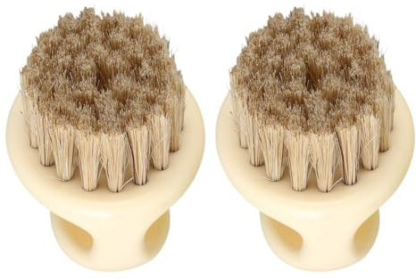 HEALEEP 2stücke Bartbürste und Haarbürste für Männer Reinigungsbürste Bartpflegezubehör Langlebige Materialien Tragbar und Vielseitig Einsetzbar