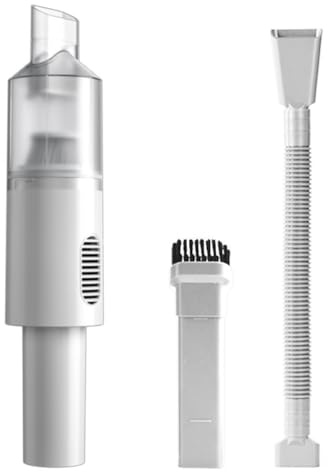 Hipzeepo Aspirapolvere per Auto Fili A Batteria 17000 Pa Portatile Ricaricabile Multi-Funzione con Forte Aspirazione Bianco