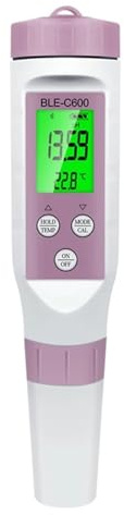 YFDGD Wassertester Blue Tooth 7 In 1 PH Meter PH/EC/TDS/ORP/SALZ/SG/Temp Online Monitor APP Intelligente for Trinken Aquarium Wasser Tester Mehrzweck Genau Einfach