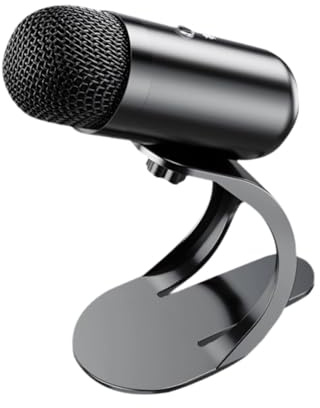 Xgdsnly Microfono USB Microfono USB per Podcast Microfono USB Condensatore Microfono USB con Griglia in Metallo Compatto Adatto a Registrazione Gami, Senza Luci RGB