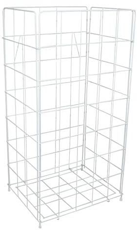 Abfallkorb, Sammelkorb, Papierkorb 54 Liter Metall weiß