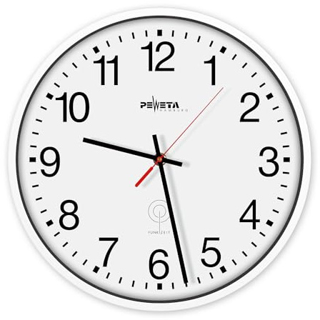 Peweta 51130311 Peweta Funkwanduhr Arab.Zahlen 1,5V 51.130.311,