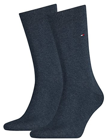 Tommy Hilfiger Classic, Calzini Uomo, Navy 08A1, 39-42 (Pacco da 2)