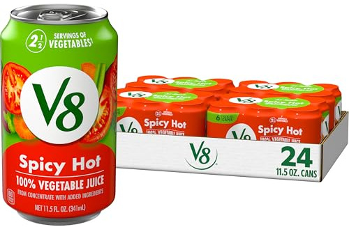V8 Spicy Hot 100% Vegetable Juice, 11.5 fl oz Can (24 Pack)