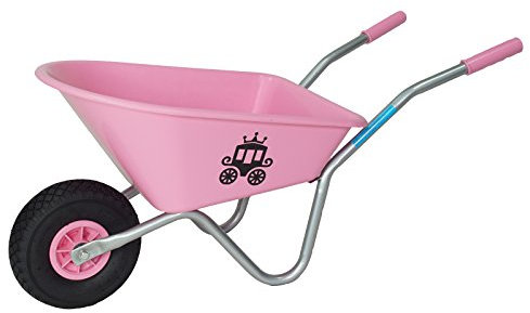 Kinderschubkarre Uni 3,6 kg 40 kg Traglast Stahl Kunststoff grün Vollgummirad Schiebkarre Gartenkarre (Prinzessin | rosa)