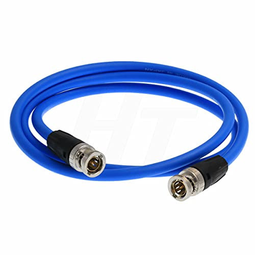 HangTon HT 12G 4K original SDI câble de connexion vidéo coaxial BNC à BNC canare LV - 61s 75 ohms pour moniteur d'appareil photo Flex Shield 30m bleu
