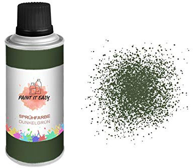 PAINT IT EASY Sprühfarbe, Sprühbastellack, Farbspray, 150ml, Dunkelgrün