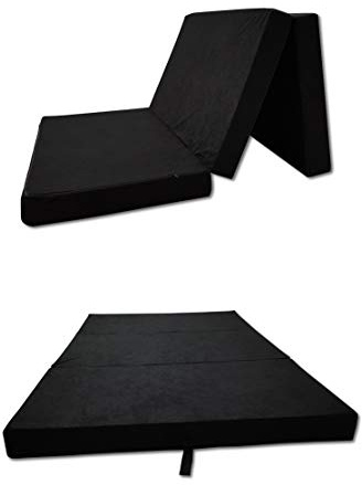 Odolplusz Klappmatratze Faltmatratze Klappbett - Made IN EU - als Matratze Gästebett Gästematratze einsetzbar (Schwarz, 80 x 200 cm)