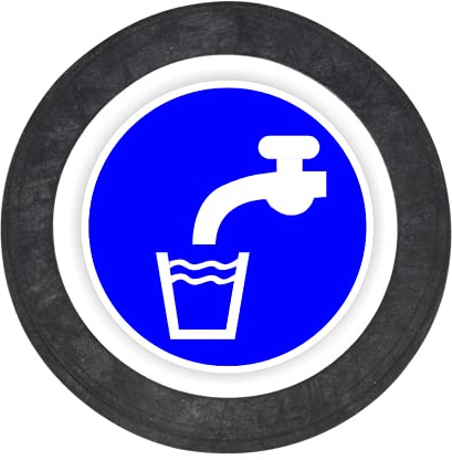 Gummi-Dichtungen mit TRINKWASSERZULASSUNG aus EPDM, Flachdichtung - Größe (3/8 Zoll bis 2 Zoll) - Menge (1 bis 100 Stück) (10 Stück: 1 Zoll 30x22x2mm)