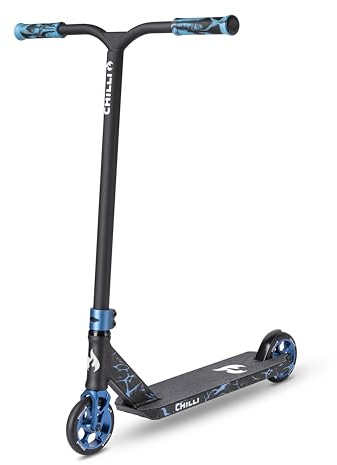 Chilli Pro Scooter Reaper Reloaded V2 | High-End Stunt Scooter | High-End Street Scooter für erfahrene Rider | Gesamthöhe vo 85 cm | 120 mm PU Räder mit ABEC 9 Bearings | Blue