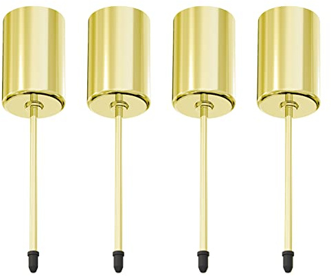 Adventskranz Kerzenhalter,Retro Gold Adventskerzenhalter Metall Kerzenleuchter 4 Stück, für Adventskranz Weihnachten Kerzenteller Mit Dorn