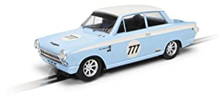 Scalextric C4330 1:32 Ford Lotus Cortina Jordan Racing - Slotcar, Rennbahn, Auto für Rennbahn, Rennbahnauto, Rennbahn für Kinder, Kinderspielzeug, Zubehör für Kinderrennbahnen
