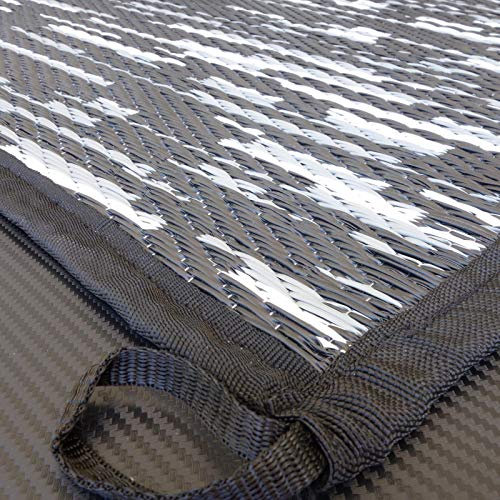 odooro Outdoor Teppich WAVETEX Platin 2,7m x 3m schwarz-grau *** VIELE GRÖSSEN + Farben * 450 g/m² Camping Zeltteppich Vorzelt Garten Spieldecke Wohnwagen Camper