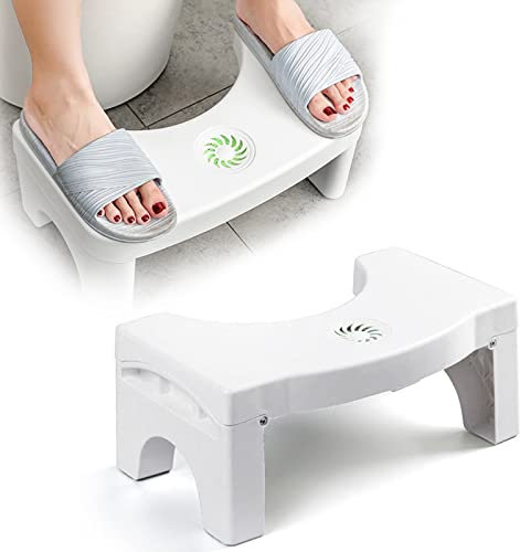 PIURUF Rutschfester Toilettenhocker für das Badezimmer, zusammenklappbar, natürliche Hockposition für gesunde Darmflora