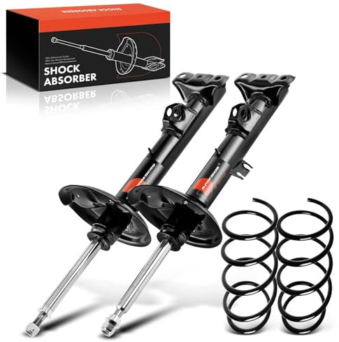 Frankberg 2x Resorte del chasis + 2x Amortiguadores Compatible con Serie 3 Cabrio E36 320i 328i Serie 3 E36 320i 325i 325td 325tds Serie 3 Coupé E36 320i 325i Replace# 1091091,1091092