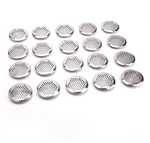 UPKOCH 20 Stück Rostfreie Runde Fensterlamellen Aus Edelstahl Colodoil Silber Fensterläden Rostschutz Silverts Silverdene Hunting Box Blind Silberne Farbe Luftauslass Jalousien
