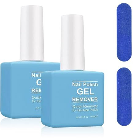 2pcs Dissolvant de Vernis à Ongles en Gel 15 ml Élimine Facilement et Rapidement le Vernis pour Domestique et Salon de Manucure