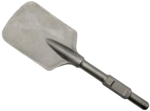 massiver 400mm Kraftfeld Meißel SDS 6 Kant HEX 30mm Spitzmeißel oder Flachmeißel oder Schaufel für Abbruchhammer (Schaufel)