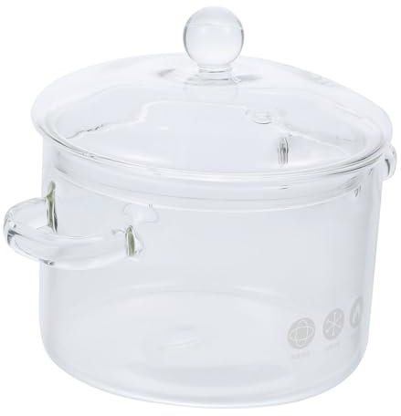 GRADENEVE Glastopf Mit Glasdeckel Zum Kochen Dem Herd Hitzebeständig Und Kältebeständig Großer Topf Für Suppen Nudeln Und Gemüse Langlebig Und Vielseitig