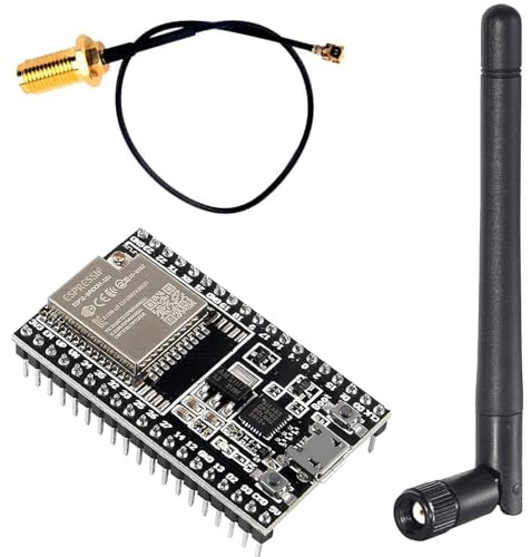 DUBEUYEW 1 Pack ESP32-WROOM-32U ESP32 DevKitC V4 with Antenna Kit