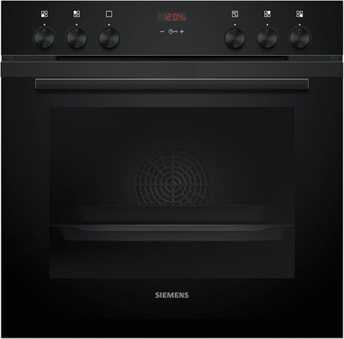 Siemens HE213ABB4 iQ300 - Cocina empotrable (60 x 60 cm, fabricada en Alemania, aire caliente 3D para un calor uniforme en tres niveles, calentamiento rápido, espacio de cocción de 71 L, acero