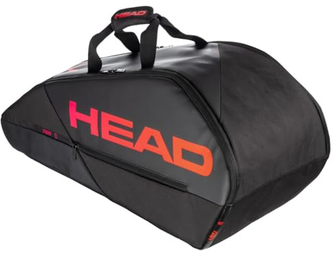 HEAD Borsa per racchette Tour, misura M, Nero/Fiamma, Esclusiva Amazon