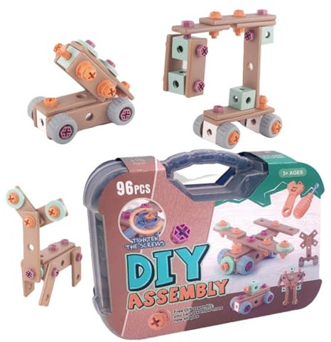 Jeu de boîte à Outils à vis, Jouet, boîte à Outils à vis - Boîte à Outils Creative Play Boîte à Outils STEM Pretend | Tournevis éducatif, Jouet d'apprentissage à Assembler avec vis pour Anniversaire