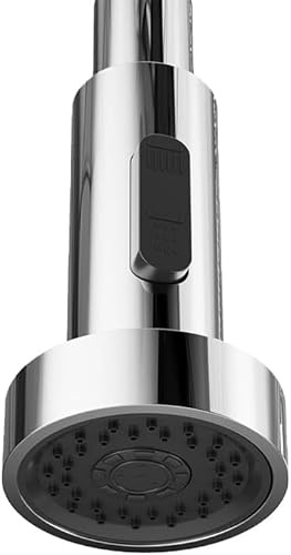 Cobbe Spring Kitchen Sink Tap Spray Head Replacement, G1/2 Connection, Pull-Out Sprayer Nozzle for Kitchen Sink Tap, Chrome