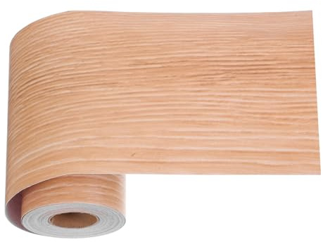 CHILDWEET Skirting Board Tape Wood Grain Furniture Tape, PVC Waterproof Cuttable Length, Easy Application, Moisture Resistant Wall Sticker for Office and Handicraft Decor