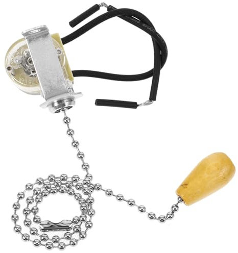 WHAMVOX Interruptor De Cadena Para Luz De Techo Resistente y Repuesto Para Lámparas De Pared y Ventilador Fácil De Instalar Para Baño y Hogar Cromado