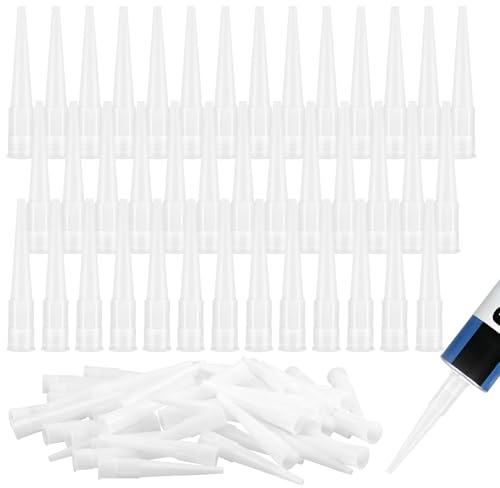 100 Pezzi Punte per Cartucce,Silicone Ugelli Beccucci per Cartuccia Beccucci Silicone Punte Silicone Beccuccio per Silicone per Pistola Silicone