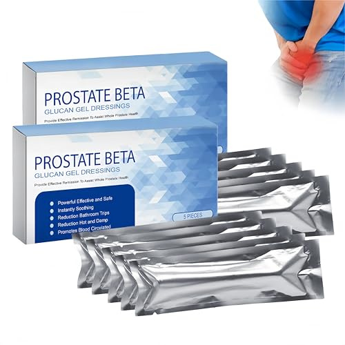 Medicazioni in gel con beta-glucano prostatico, gel curativo per uomo, crema idratante per uomo, delicata ed efficace (2Pezzo)