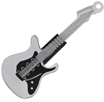 Horquilla creativa de guitarra con clip plano de los años 2000, elegante racimos de adorno, elegante instrumento musical, adorno para la cabeza