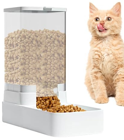Moreeulsi Kattmatautomat, automatiska matare för katt | Läckagesäker gallon kapacitet vattenautomat justerbar matningsstation för kattunge hund inomhus utomhusresor
